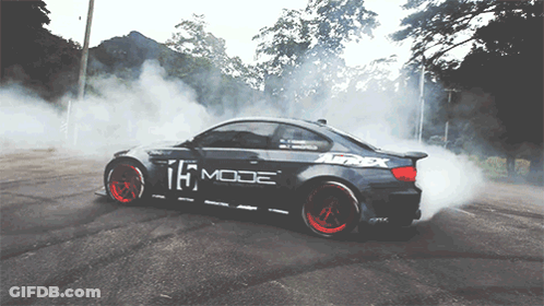 A Car With The Word Mode On It GIF