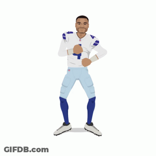 A Card That Says Fireworks On It With A Football Player On It GIF