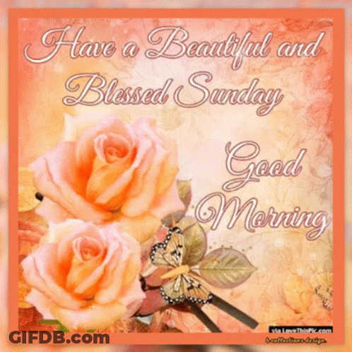 A Card That Says Have A Beautiful And Blessed Sunday GIF