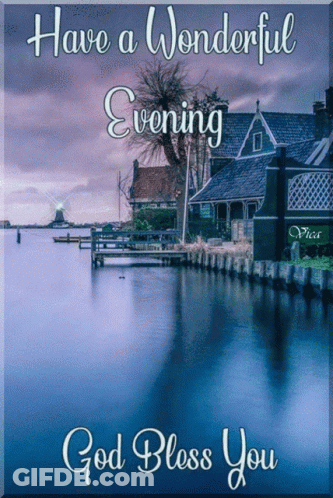 A Card That Says Have A Wonderful Evening GIF