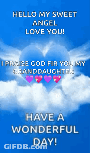A Card That Says Hello My Sweet Angel Love You GIF