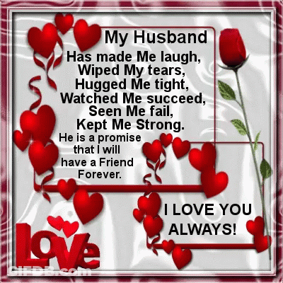 A Card That Says I Love You Always With Red Hearts And Roses GIF