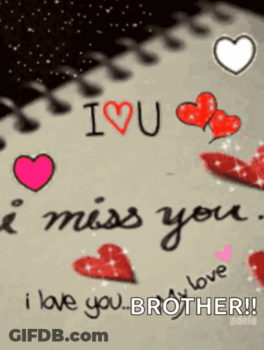 A Card That Says I Love You Brother GIF