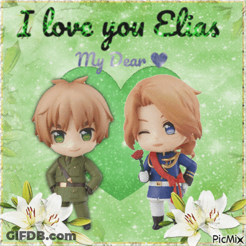 A Card That Says I Love You Elias My Dear On It GIF