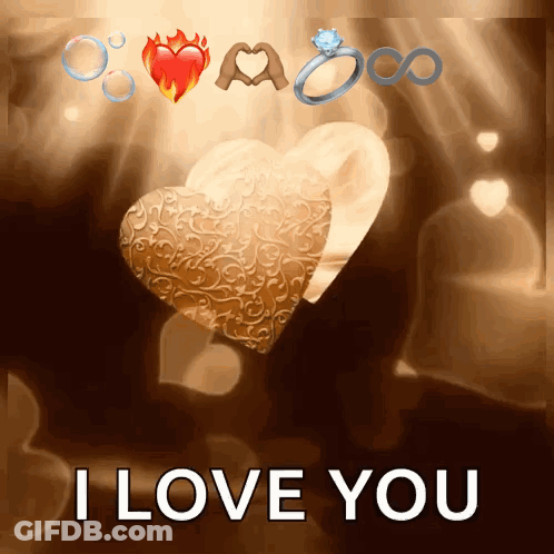 A Card That Says I Love You With Two Hearts GIF