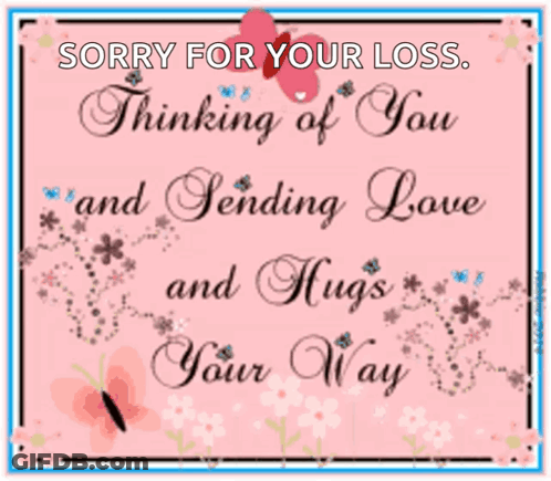 A Card That Says Sorry For Your Loss GIF