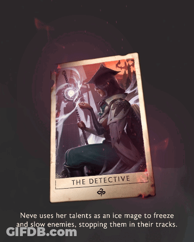 A Card That Says The Detective With A Picture Of A Woman GIF