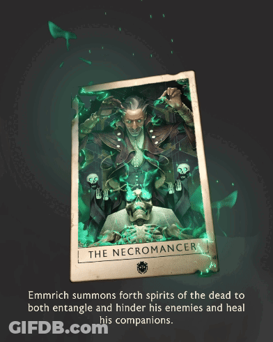 Necromancer Card With Skeleton GIF