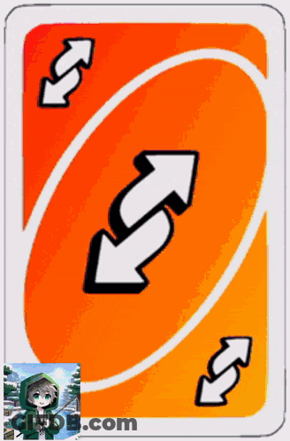 A Card With Two Arrows Pointing In Opposite Directions GIF