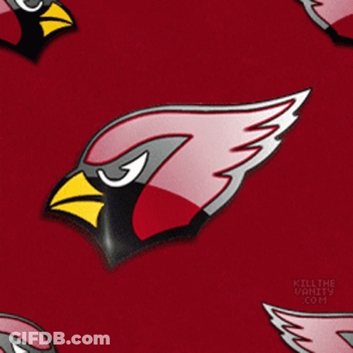 A Cardinals Logo On A Red Background With Killthevanity.com At The Bottom GIF