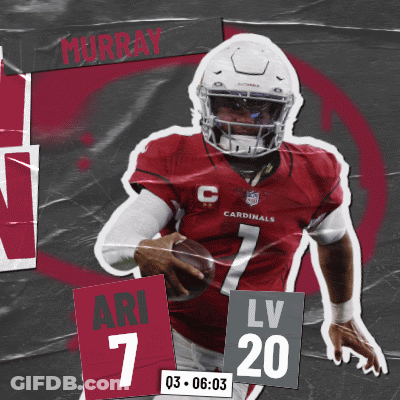 A Cardinals Player Named Murray Is Running With A Football GIF