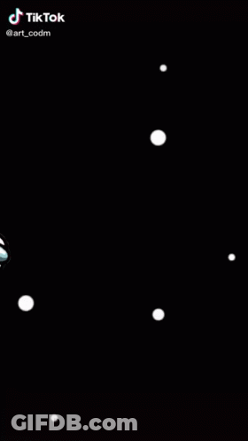 A Cartoon Among Us Character Is Floating In Space With A Black Background . GIF