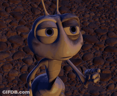 A Cartoon Ant Says " And You Know It " In Front Of A Rocky Background GIF