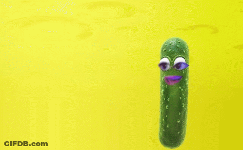 A Cartoon Banana With A Purple Face And A Yellow Background GIF