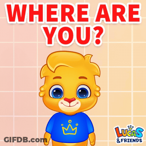 A Cartoon Bear Is Scratching His Head With The Words " Where Are You " Behind Him GIF