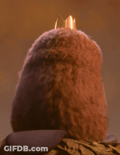 A Cartoon Beaver Is Wearing A Crown And Smiling GIF
