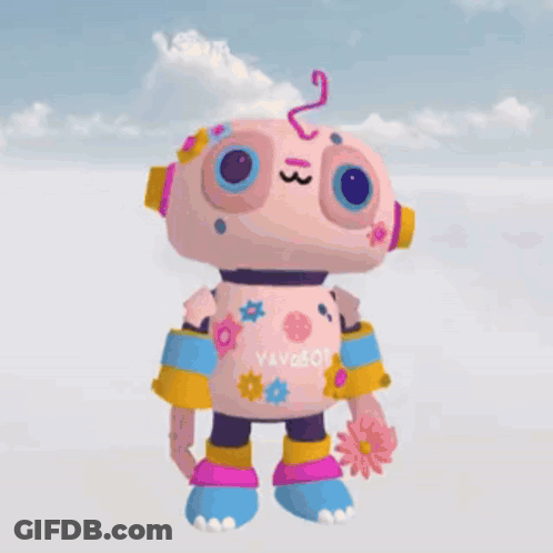A Cartoon Bee Is Flying In The Air With The Word Bee Written Above It GIF