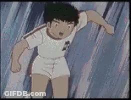 A Cartoon Boy In A White Shirt And Shorts Is Running . GIF