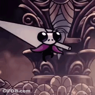 A Cartoon Butterfly Is Flying In The Air In Front Of A Statue . GIF
