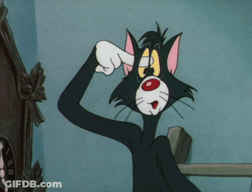 A Cartoon Cat Giving A Thumbs Up In Front Of A Clock GIF