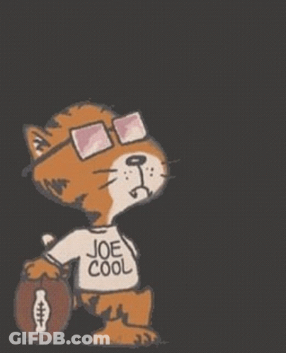 A Cartoon Cat Holding A Sign That Says " Who Dey " GIF
