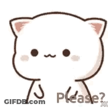 A Cartoon Cat Is Asking For Something And Covering Its Face With Its Paw . GIF