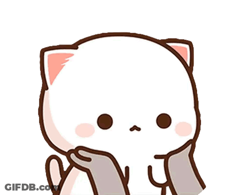 A Cartoon Cat Is Being Held By A Person 'S Hand And Has A Heart In Its Mouth . GIF