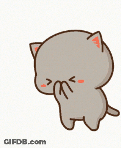 A Cartoon Cat Is Covering Its Face With Its Hand . GIF
