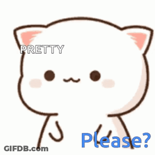 A Cartoon Cat Is Covering Its Mouth With Its Paw And Says Please . GIF