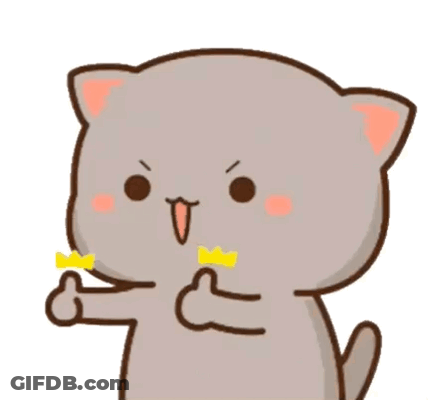 A Cartoon Cat Is Giving A Thumbs Up Sign While Wearing A Crown . GIF
