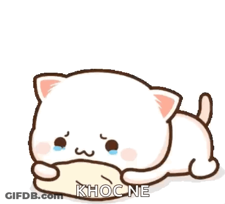 A Cartoon Cat Is Laying Down And Crying While Holding A Piece Of Bread . GIF