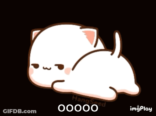 A Cartoon Cat Is Laying Down With A Black Background And The Words Hangspeed 00000 On The Bottom GIF