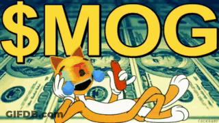 A Cartoon Cat Is Laying On A Pile Of Money With The Word Smog Written Above Him GIF