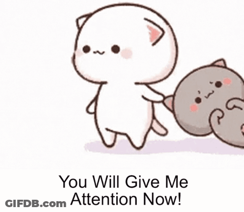 A Cartoon Cat Is Laying On Its Back Next To A White Cat . GIF