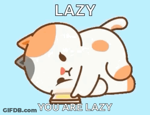 A Cartoon Cat Is Laying On Its Back With A Book In Its Mouth . GIF