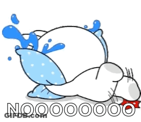 A Cartoon Cat Is Laying On Its Back With A Pillow And Crying With Tears Coming Out Of Its Eyes . GIF