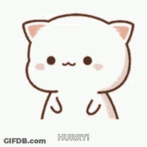 A Cartoon Cat Is Making A Funny Face And Holding Its Paws Up . GIF