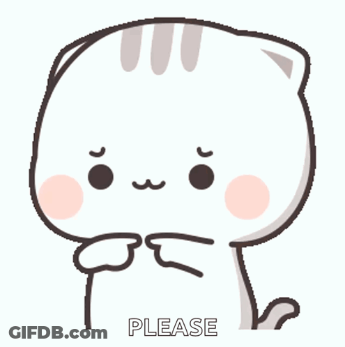 A Cartoon Cat Is Making A Please Gesture With Its Hands GIF