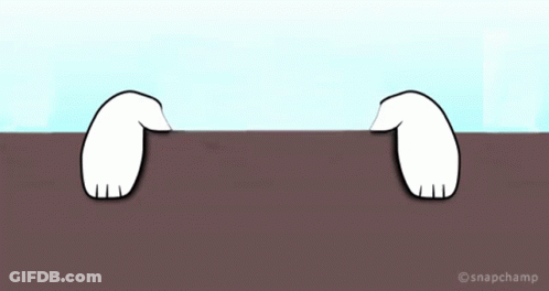 A Cartoon Cat Is Peeking Over A Sign That Says Helloo Good Morning GIF
