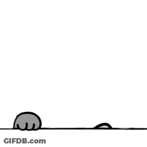 A Cartoon Cat Is Peeking Over A Wall With The Words Welcome Written Above It GIF