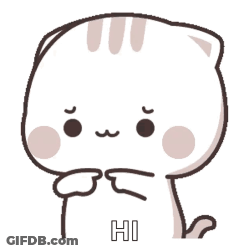 A Cartoon Cat Is Saying Hi With A Bow Tie GIF
