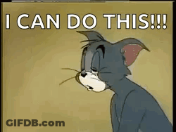 A Cartoon Cat Is Sitting Down And Says `` I Can Do This ! '' GIF