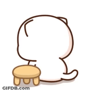 A Cartoon Cat Is Sitting On A Stool With A Yellow Star On Its Face . GIF