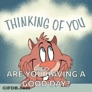 A Cartoon Cat Is Smiling And Thinking Of You . GIF