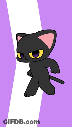 A Cartoon Cat Is Standing Next To A Pizza On A Plate GIF