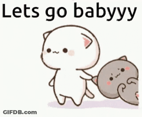 A Cartoon Cat Is Standing Next To Another Cat That Is Laying On The Ground . GIF