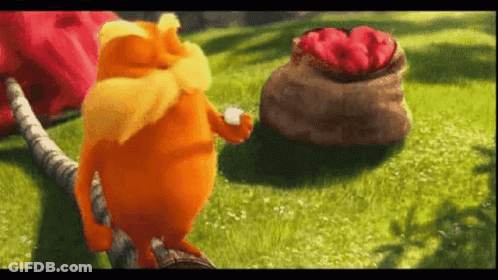 A Cartoon Cat Is Standing On A Tree Branch In The Grass Next To A Bag Of Strawberries . GIF