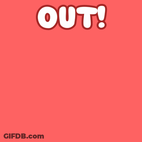 A Cartoon Cat Is Wearing Sunglasses And Holding A Red Card With The Word Out Above It GIF