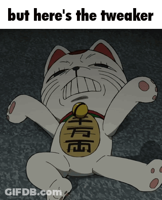 A Cartoon Cat Laying On The Ground With The Words But Here 'S The Tweaker Below It GIF