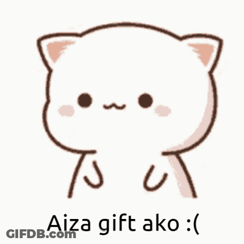 Cartoon Cat Saying Aiza Gift Ako GIF